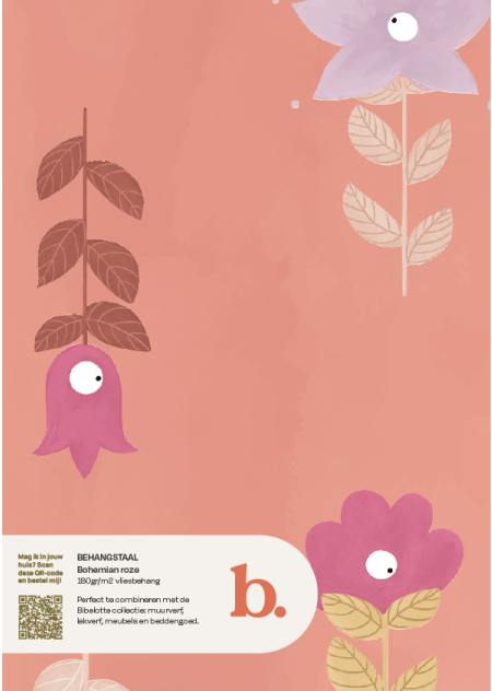 Bohemian roze  behangstaal