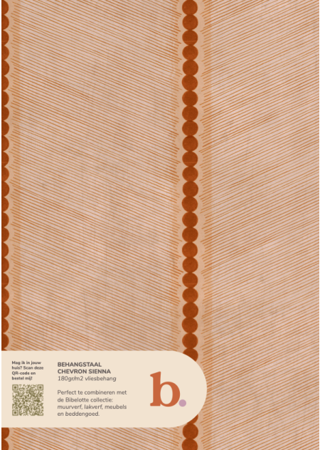 Chevron sienna behangstaal