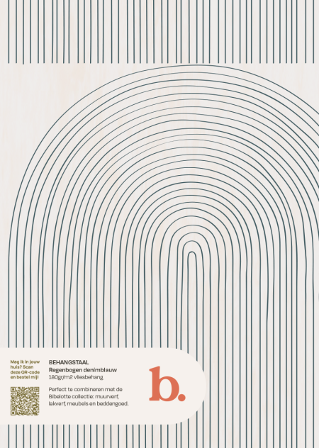 Regenbogen blauw behangstaal 