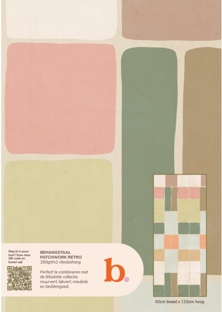 Patchwork retro behangstaal