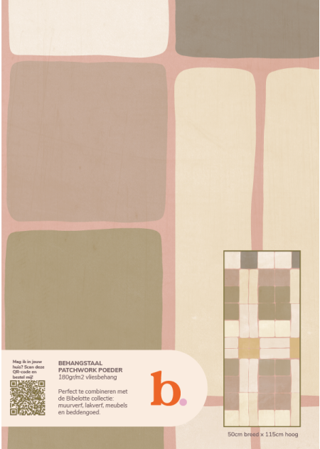 Patchwork poeder behangstaal