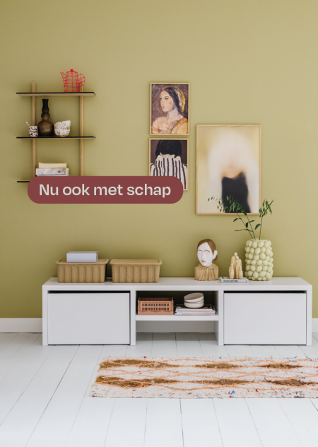 Opbergmeubel Eldar M - roomwit 