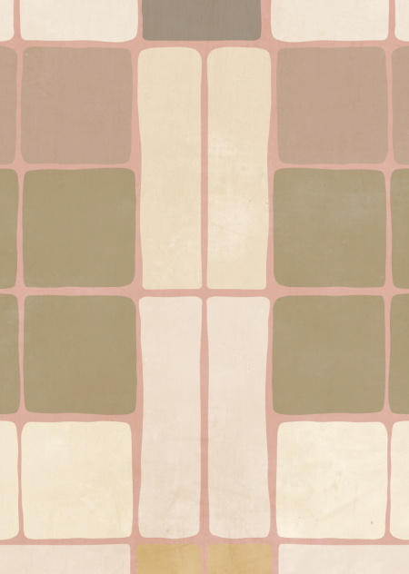 Behang Patchwork poeder